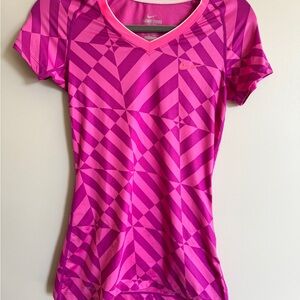 Nike Women's Vivid Pink GeometricTee
